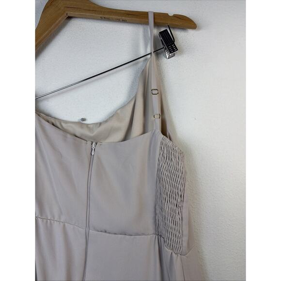 Show me your MuMu Womens Large shannon one shoulder maxi wedding cocktail dress - Picture 5 of 12